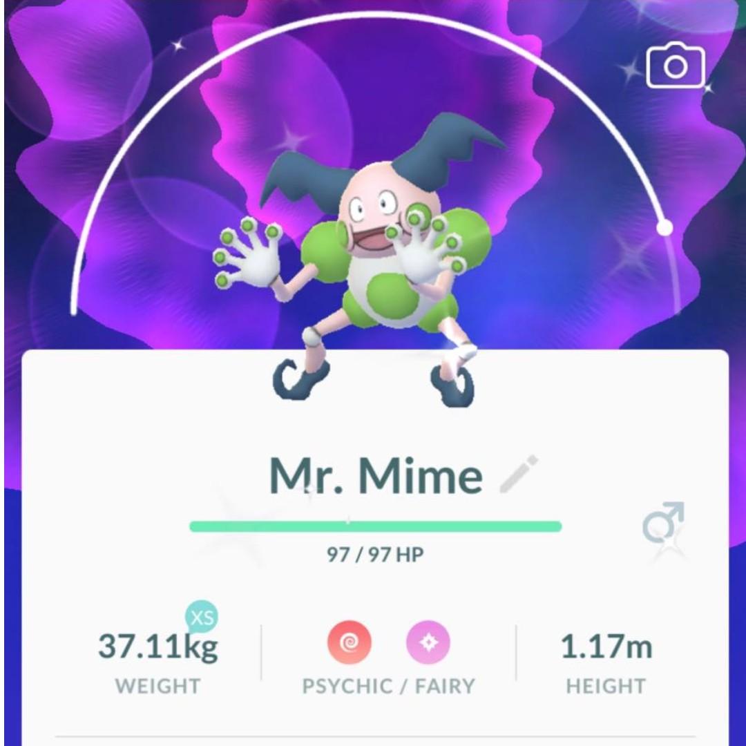 Shiny Mr Mime Pokemon Go Regional Toys Games Video Gaming In Game Products On Carousell