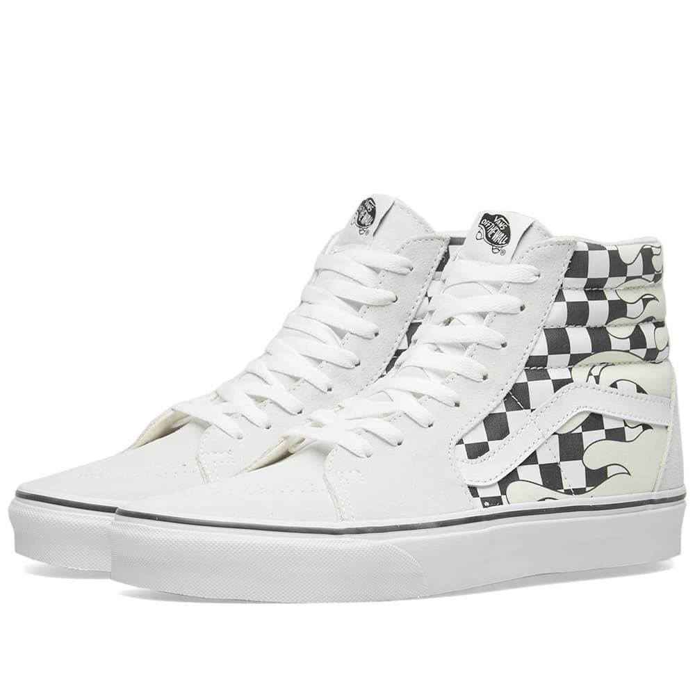 checker flame vans