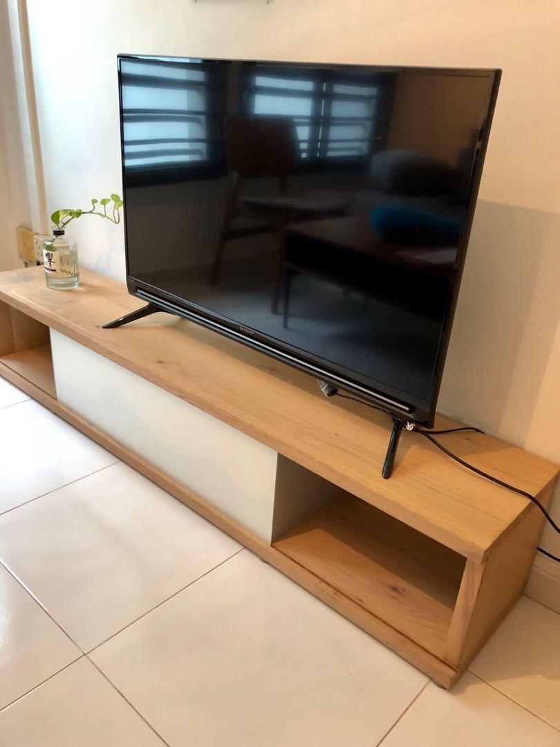 Solid wood picket and rail Norya collection TV Console, Furniture