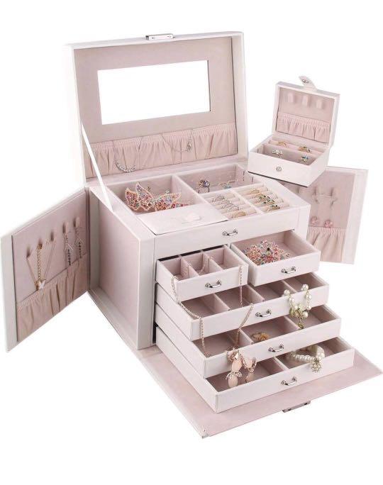 Rowling Leather Jewellery Box Travel Case and Lock ZG245