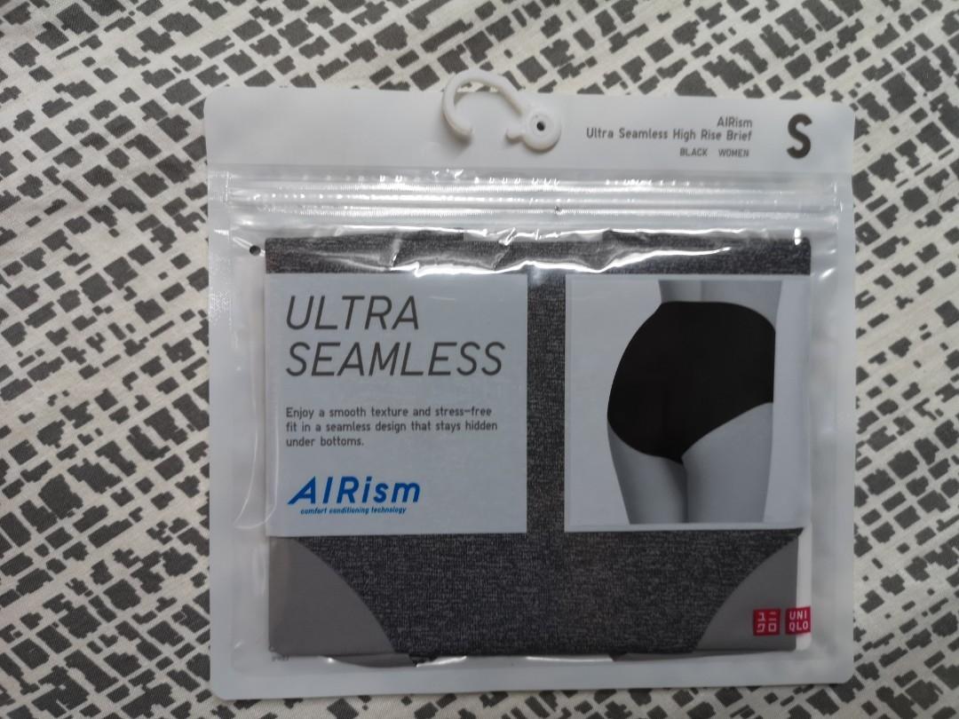 Uniqlo AIRism Ultra Seamless High Rise Brief (Panty) - Black, Women's  Fashion, Maternity wear on Carousell