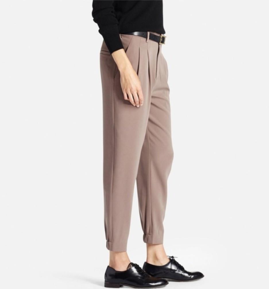 Uniqlo drape jogger ankle pant Women s Fashion Bottoms Jeans
