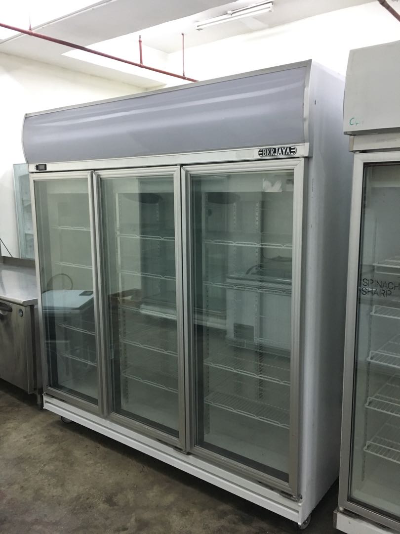 (Free deliver & warranty) 3 door display freezer, berjaya freezer, TV