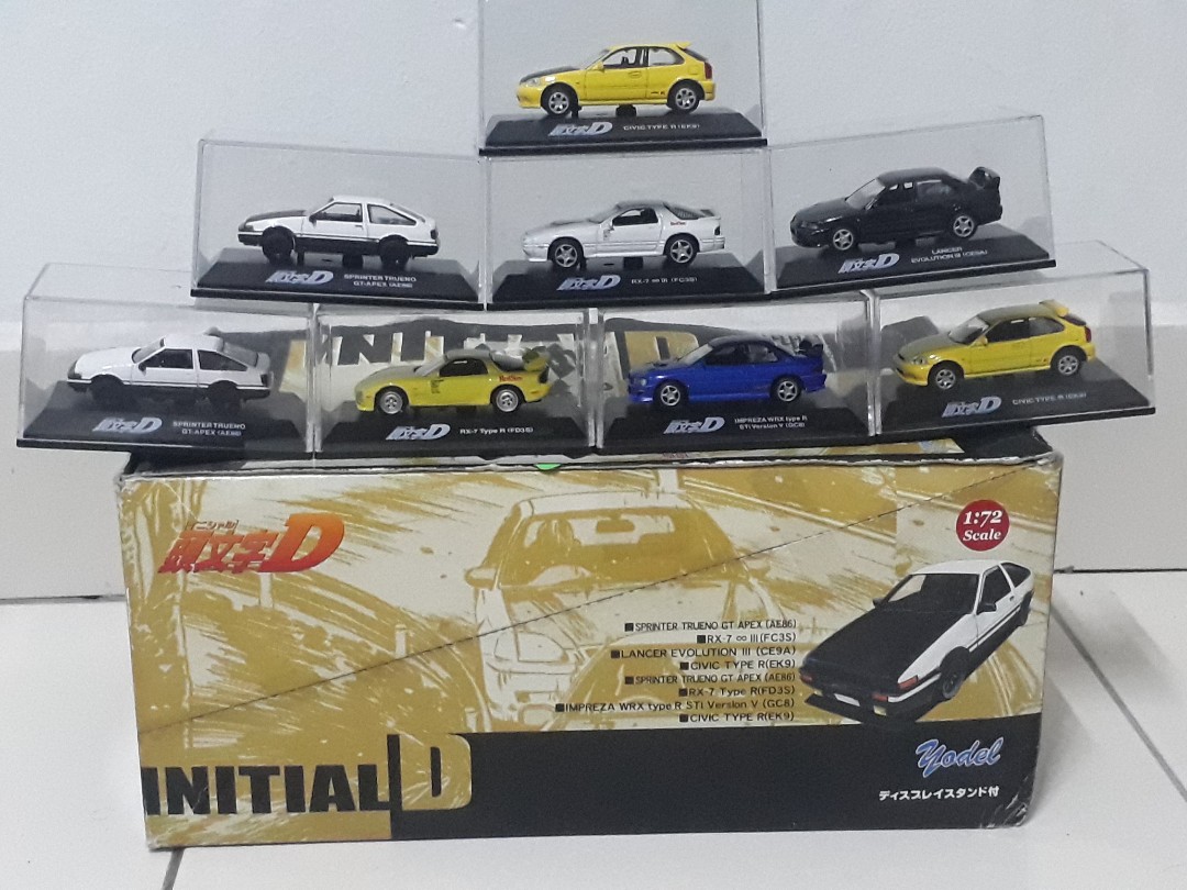 1/72 Initial D Real Car Model Stage 1: 1Box (8pcs)