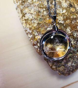 晶中晶 白水晶墜項鍊
