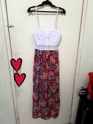 Bohemian Laced Maxi Dress ( fits XS to S )