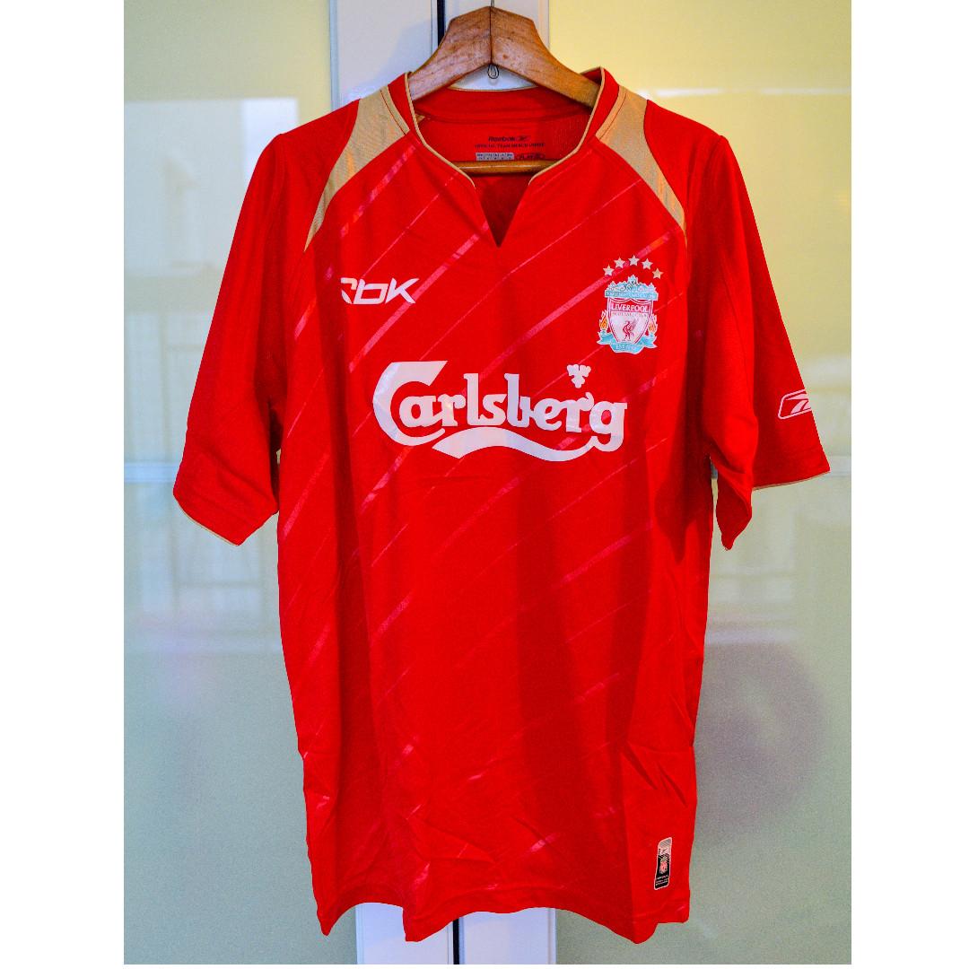 jogger Perfekt håndvask 利物浦Liverpool 2005-2006 歐聯主場版UEFA Champions League Home Shirt Reebok S size  細碼#22 Sissoko 施素高波衫100% 全新未拆牌, 男裝, 外套及戶外衣服- Carousell