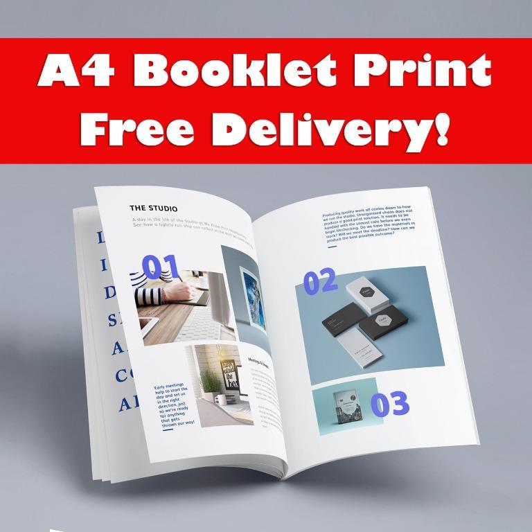 A4 Digital brochure booklet High quality printing with saddle stitch (stapler) binding/ book