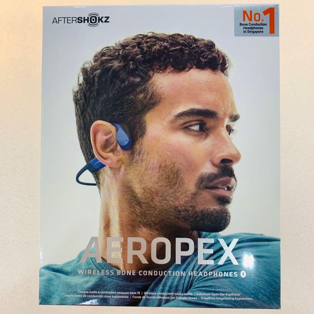 AfterShokz Aeropex Blue Eclipse WaterProof OPEN EAR Bone Conduction Wireless Bluetooth Headset