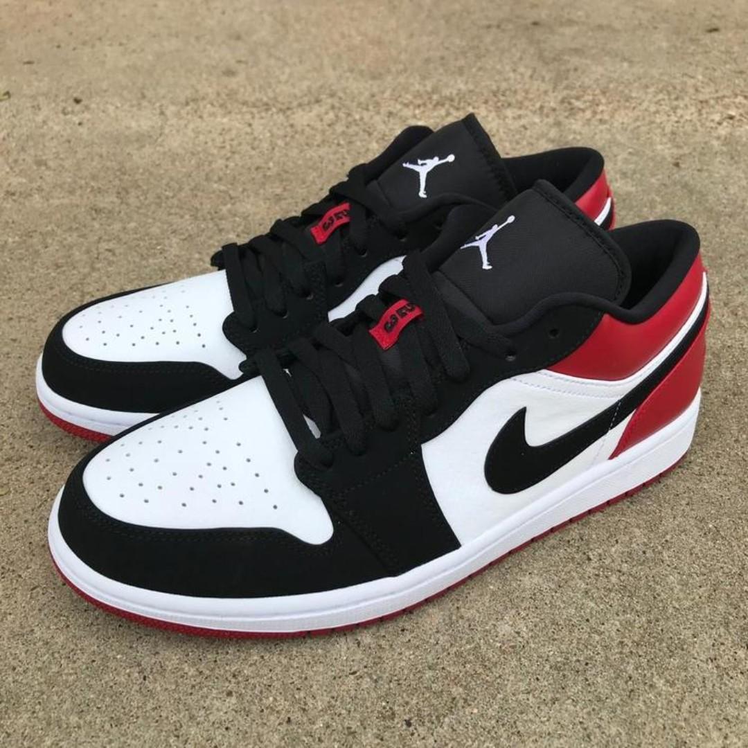 Jordan 1 low black toe kids