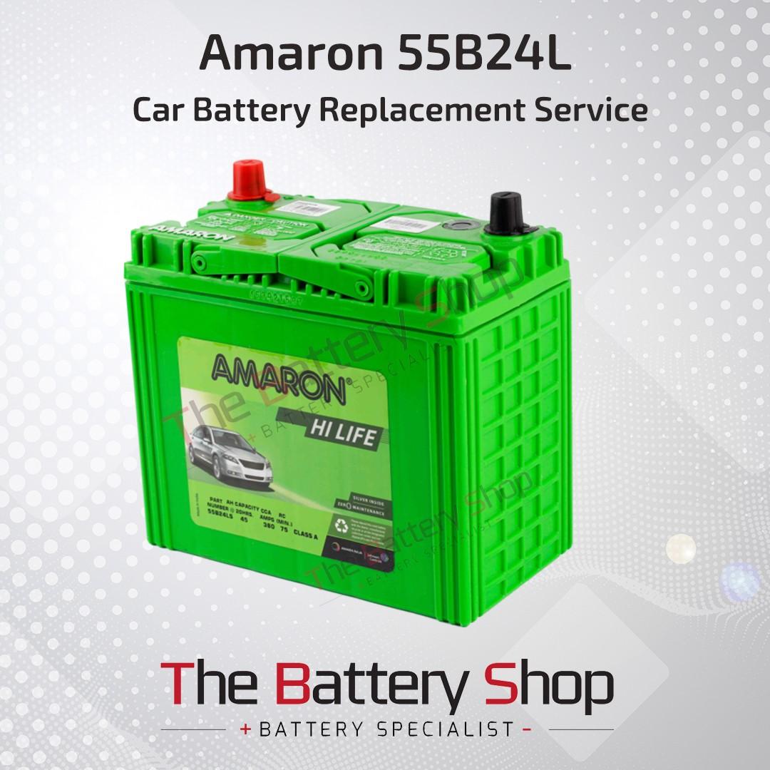 Amaron Car Battery 55b24l 45ah Car Battery Replacement Car Accessories Accessories On Carousell