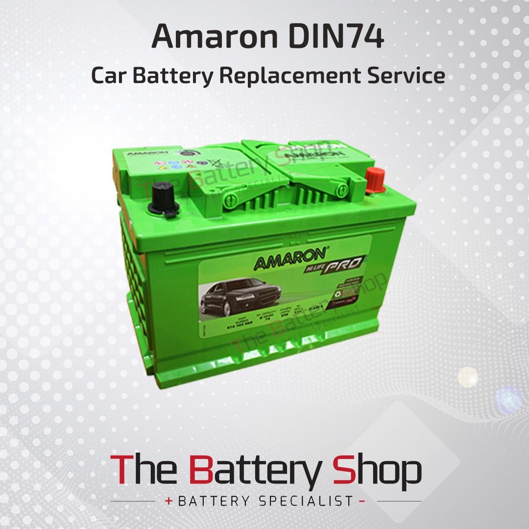 Amaron Car Battery Din74 74ah Car Battery Replacement Car Accessories Accessories On Carousell