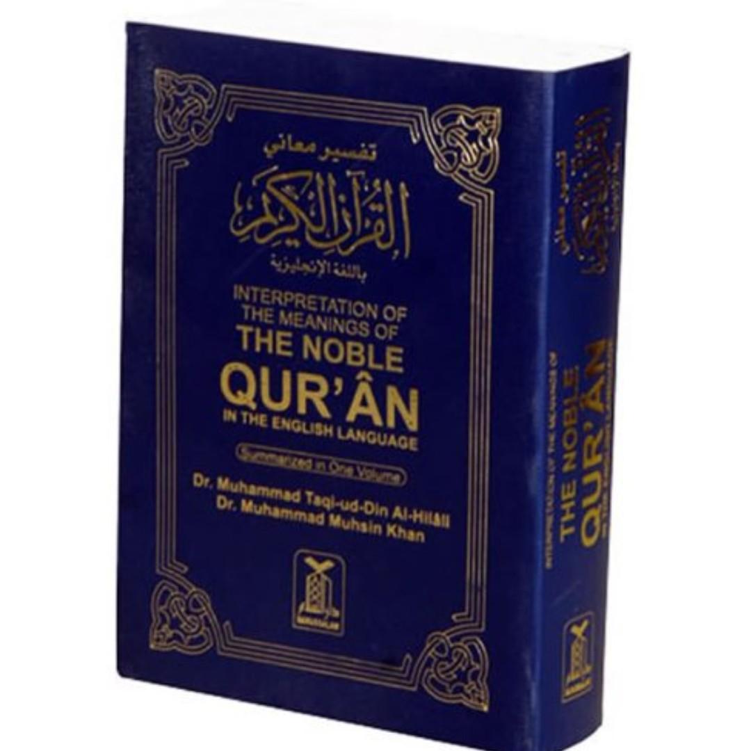 Arabic To English Noble Quran Pocket Size Translated By Dr Muhammad Muhsin Khan Dr Muhammad Taqi Ud Din Al Hillali Books Stationery Non Fiction On Carousell