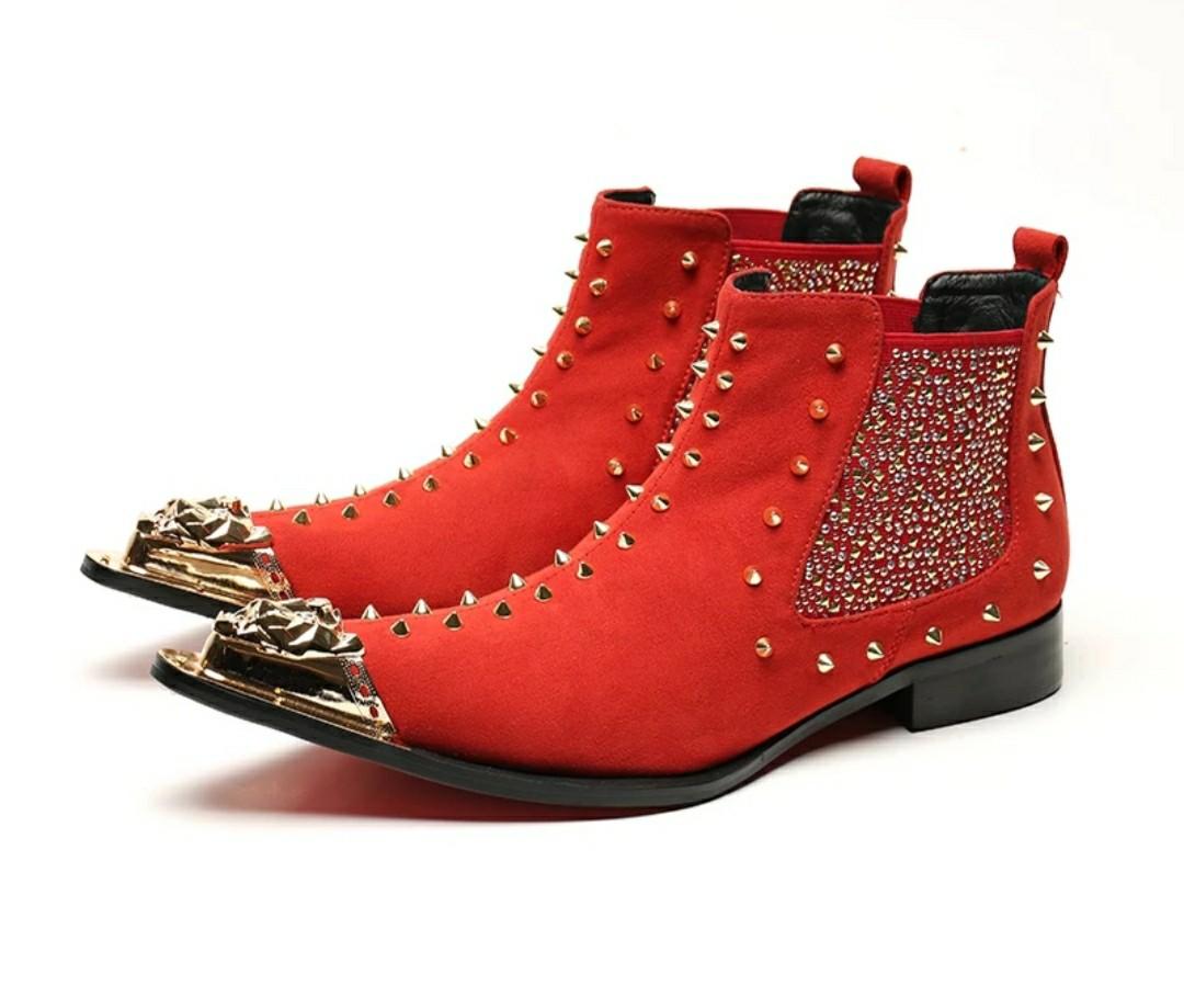Red discount man boots