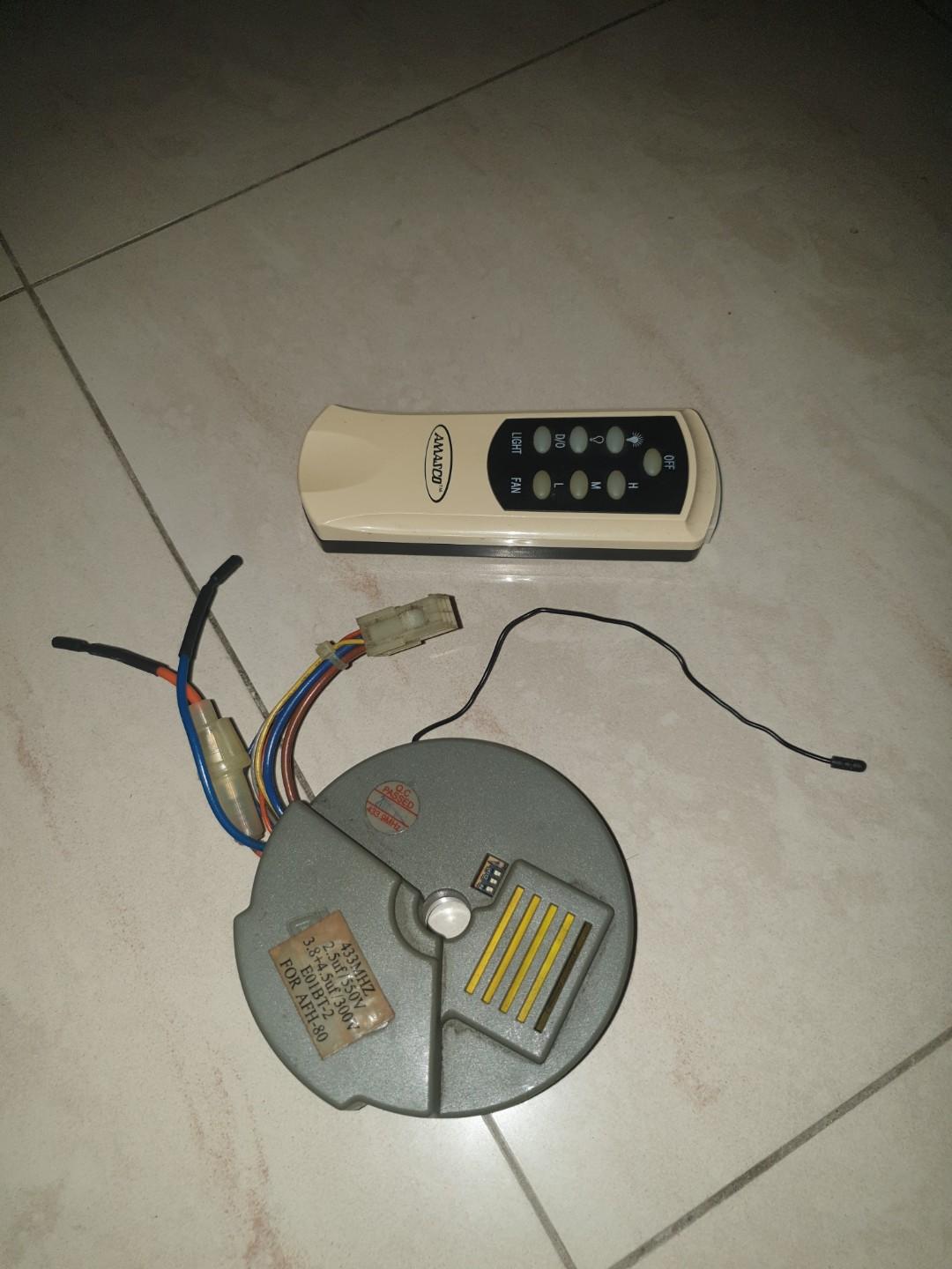 Ceiling fan Amasco remote control, Furniture & Home Living, Lighting