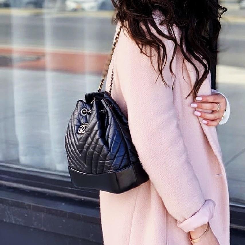 Chanel Gabrielle Black Backpack 18S