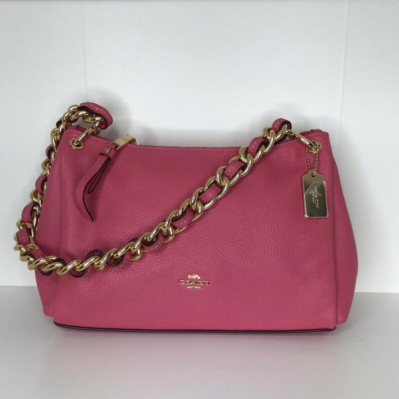 COACH SMALL MIA SHOULDER BAG (IM/PINK RUBY), Women's Fashion, Bags & Wallets, Purses & Pouches