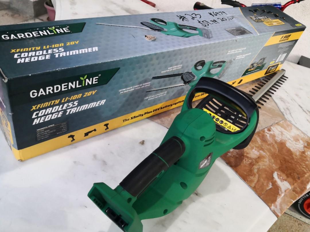 gardenline hedge trimmer battery