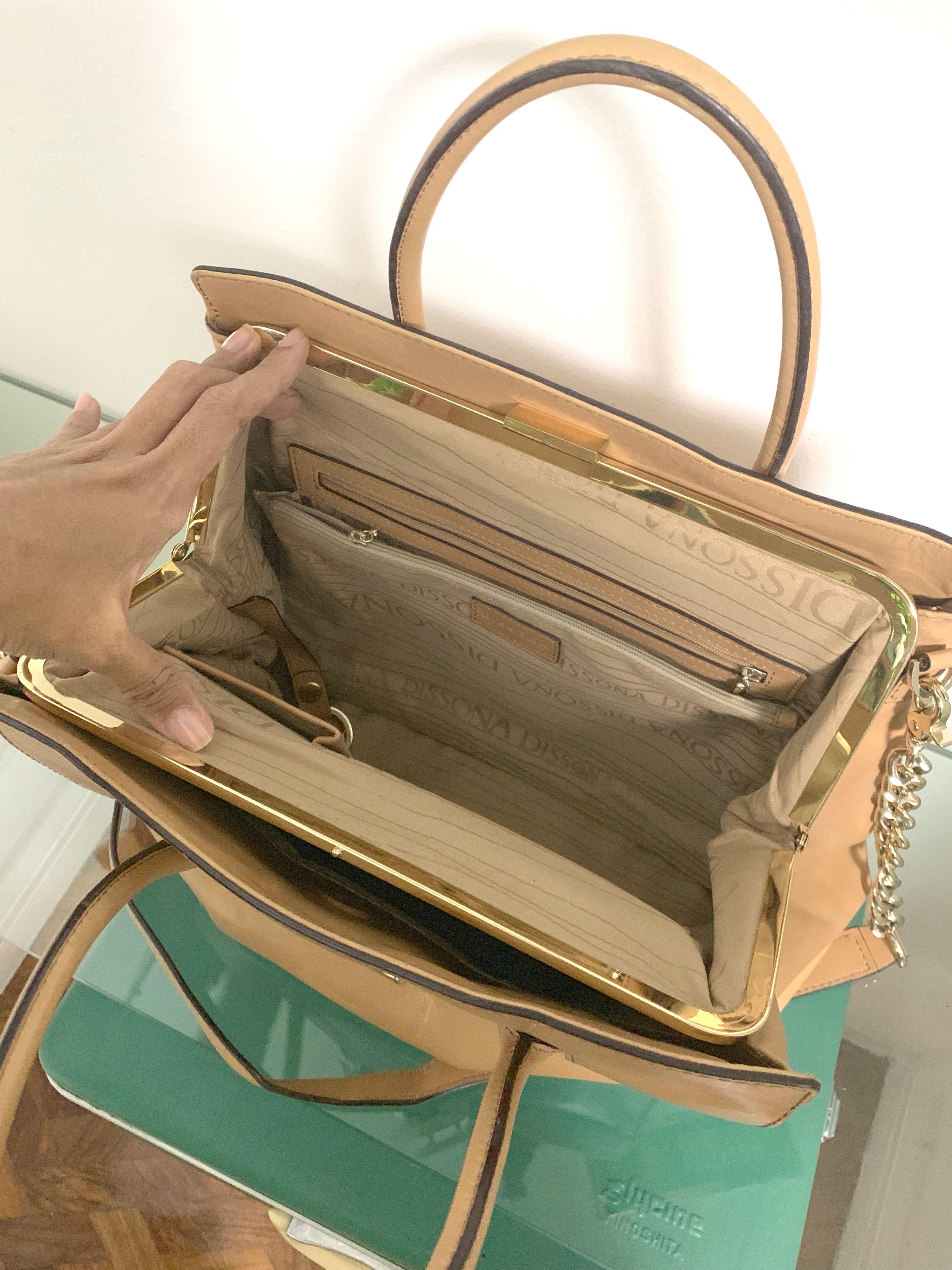 DISSONA GOLD LEATHER BAG – To Be Continued Preloved