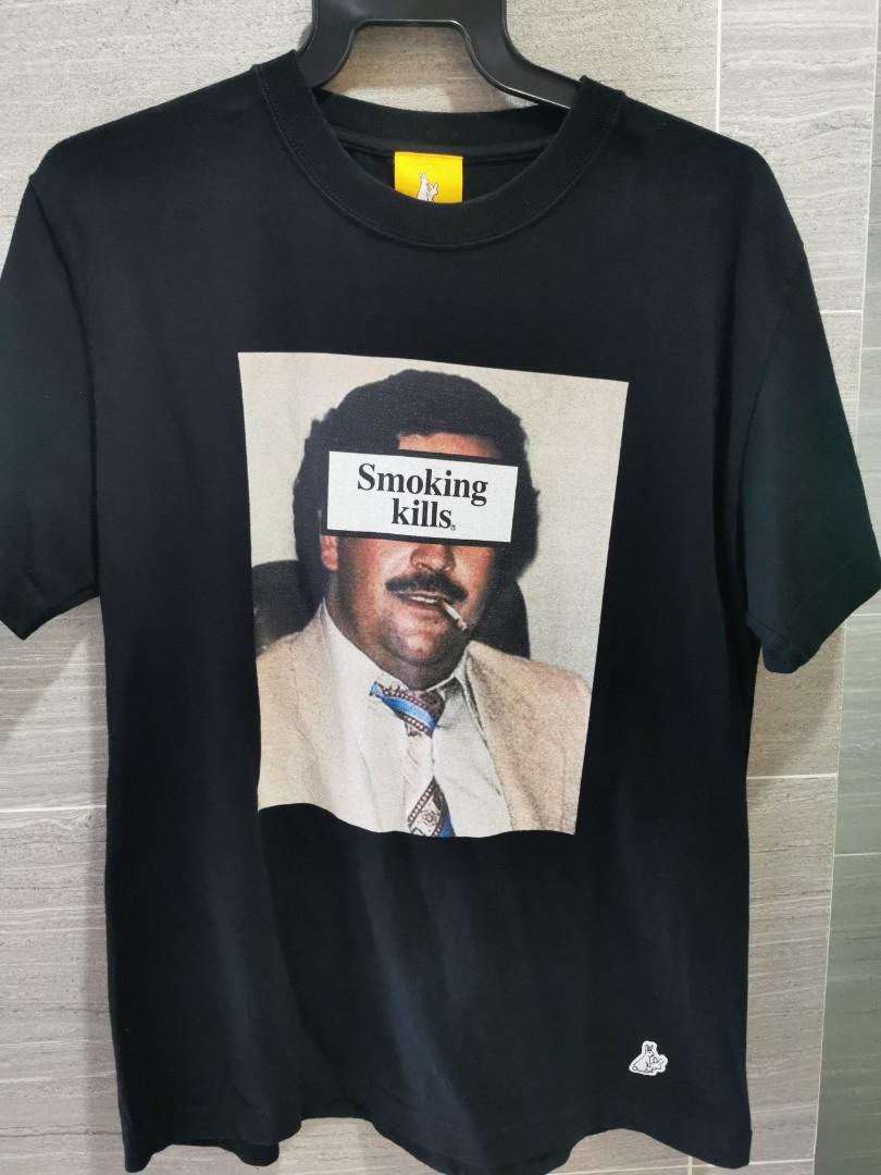 Fr2 Smoking Kills Pablo Escobar Coloured Tee Men S Fashion Tops Sets Tshirts Polo Shirts On Carousell