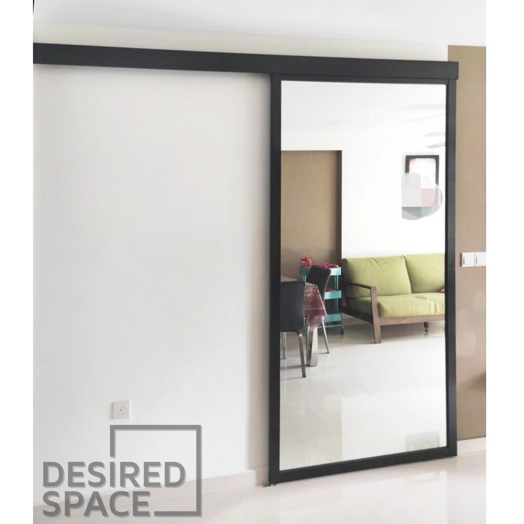HDB Aluminium Kitchen Sliding Door (Top Track), Furniture & Home Living
