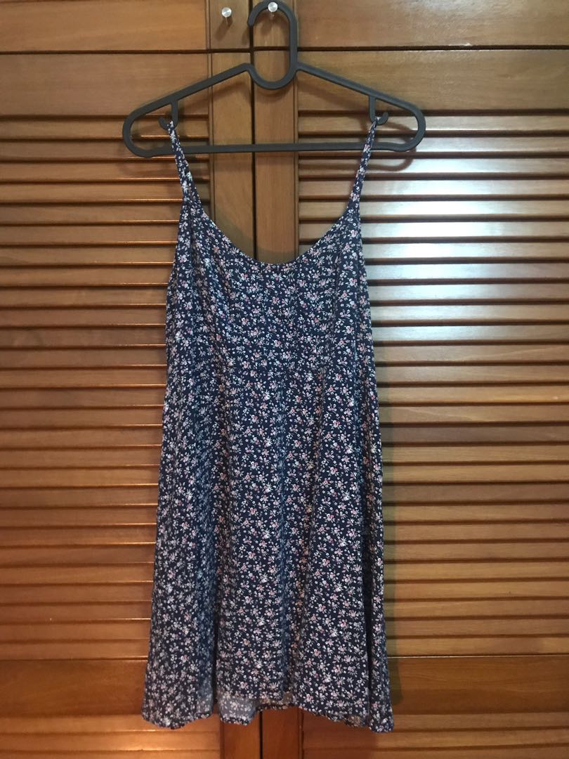 Hollister blue floral dress top