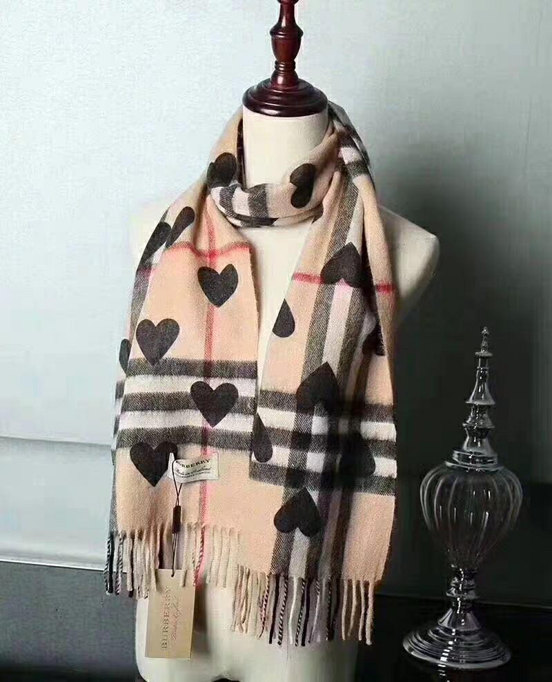Burberry Black Hearts Cashmere shawl 