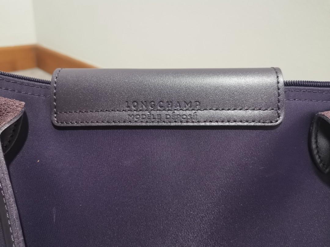 Longchamp, Bags, Longchamp Modele Depose Neo Nylon Bilberry Purple Plum  Small Tote Bag Crossbody