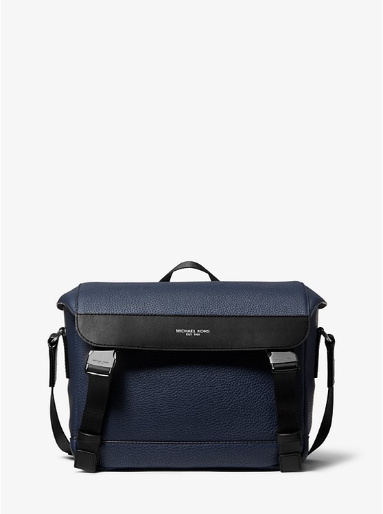 Greyson pebbled sales leather messenger bag