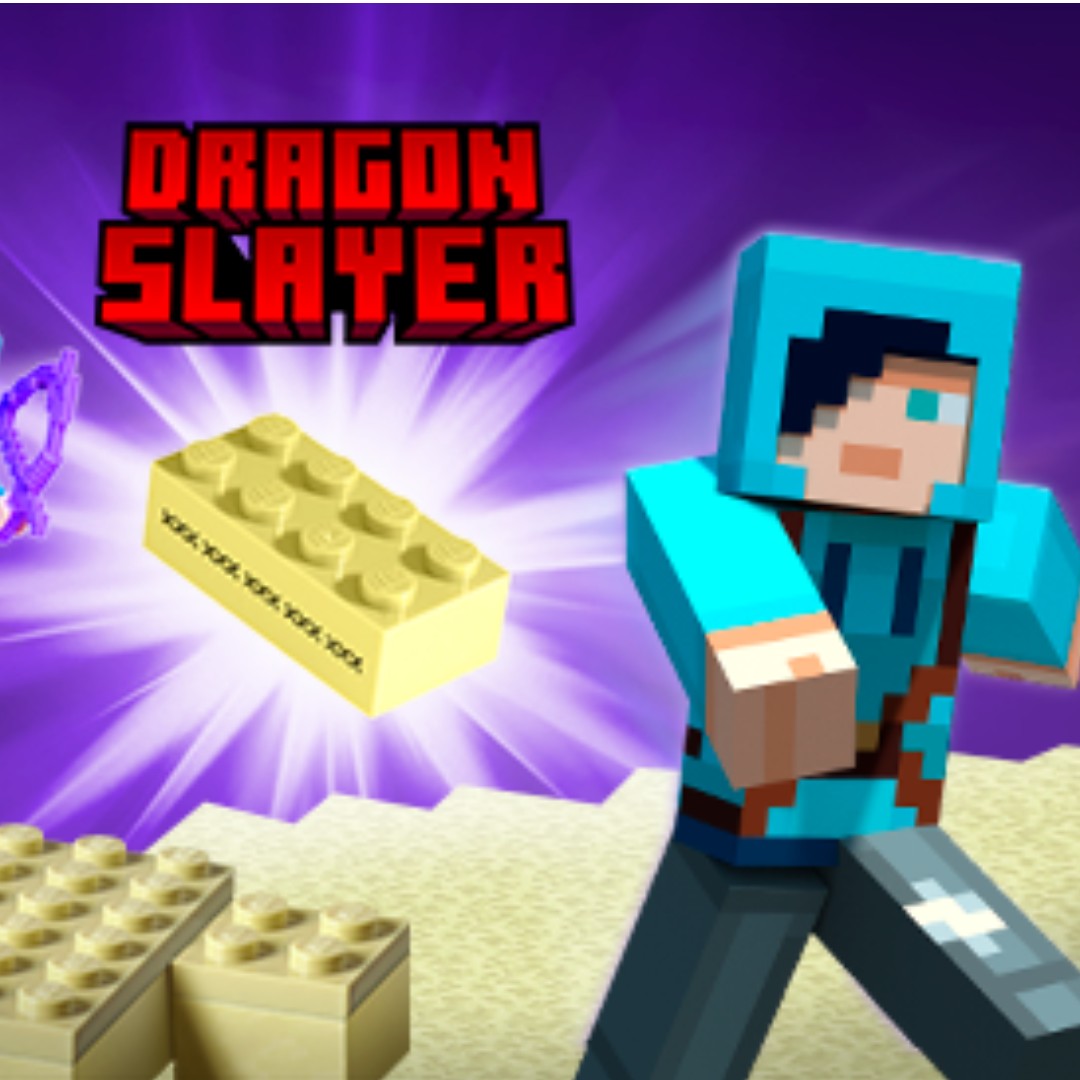 Minecraft Dragon Slayer character skin CODE Lego 21151 Video