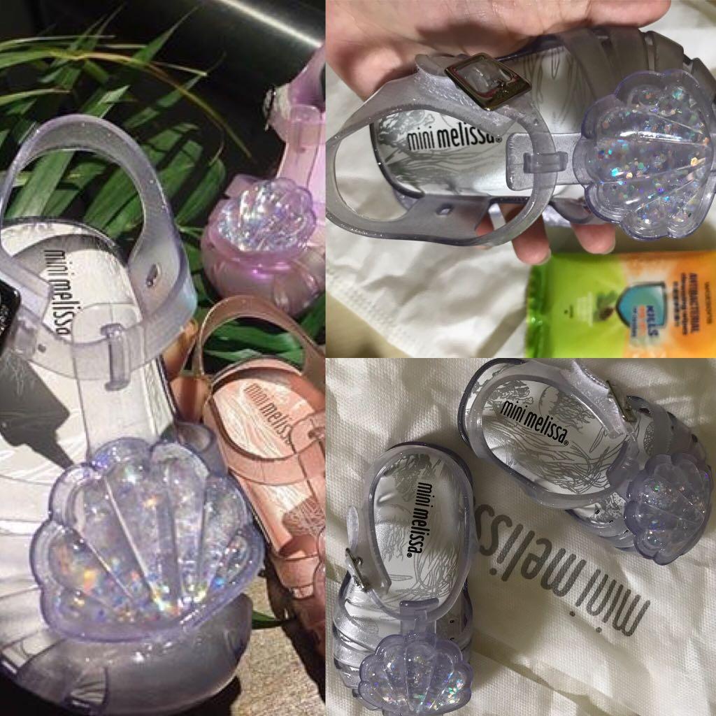 mini melissa shell sandals