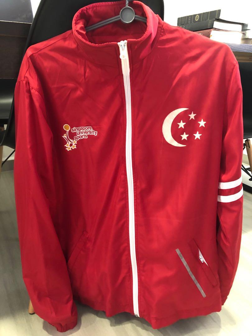 National Team Singapore Red Jacket Windbreaker Men s Fashion