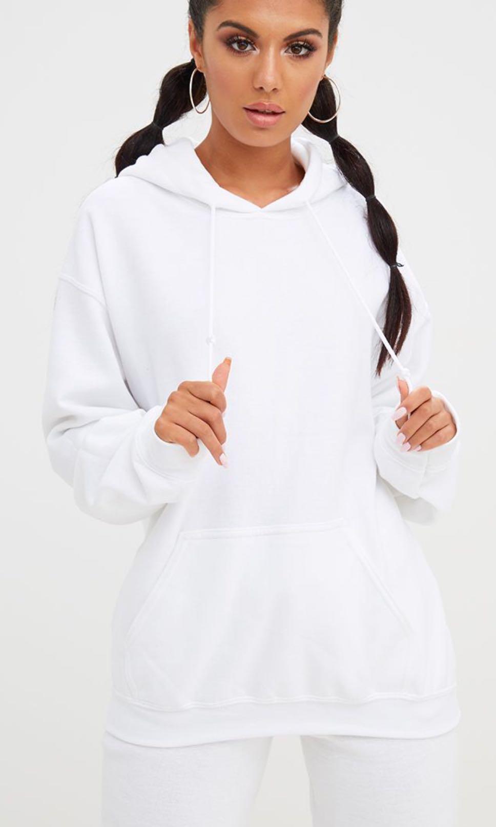 oversized white hoodie, Women's Fashion