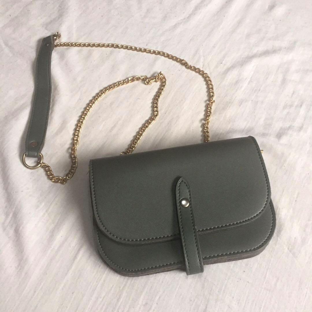 army green sling bag