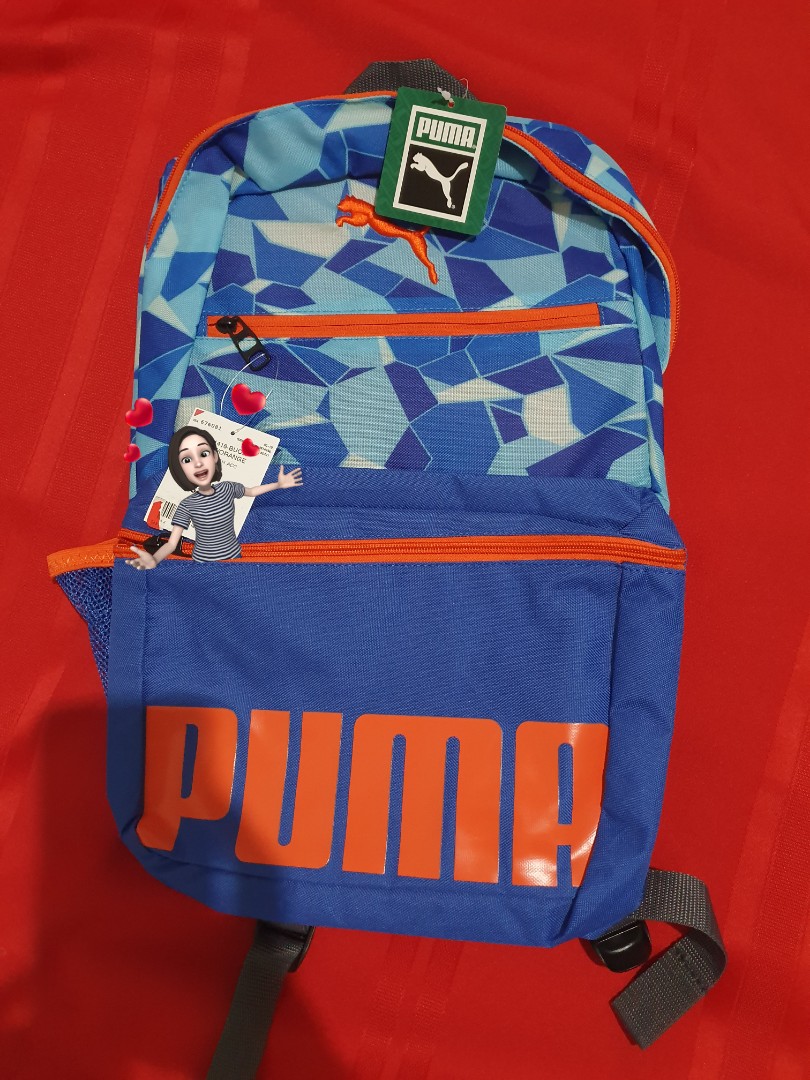 orange puma backpack