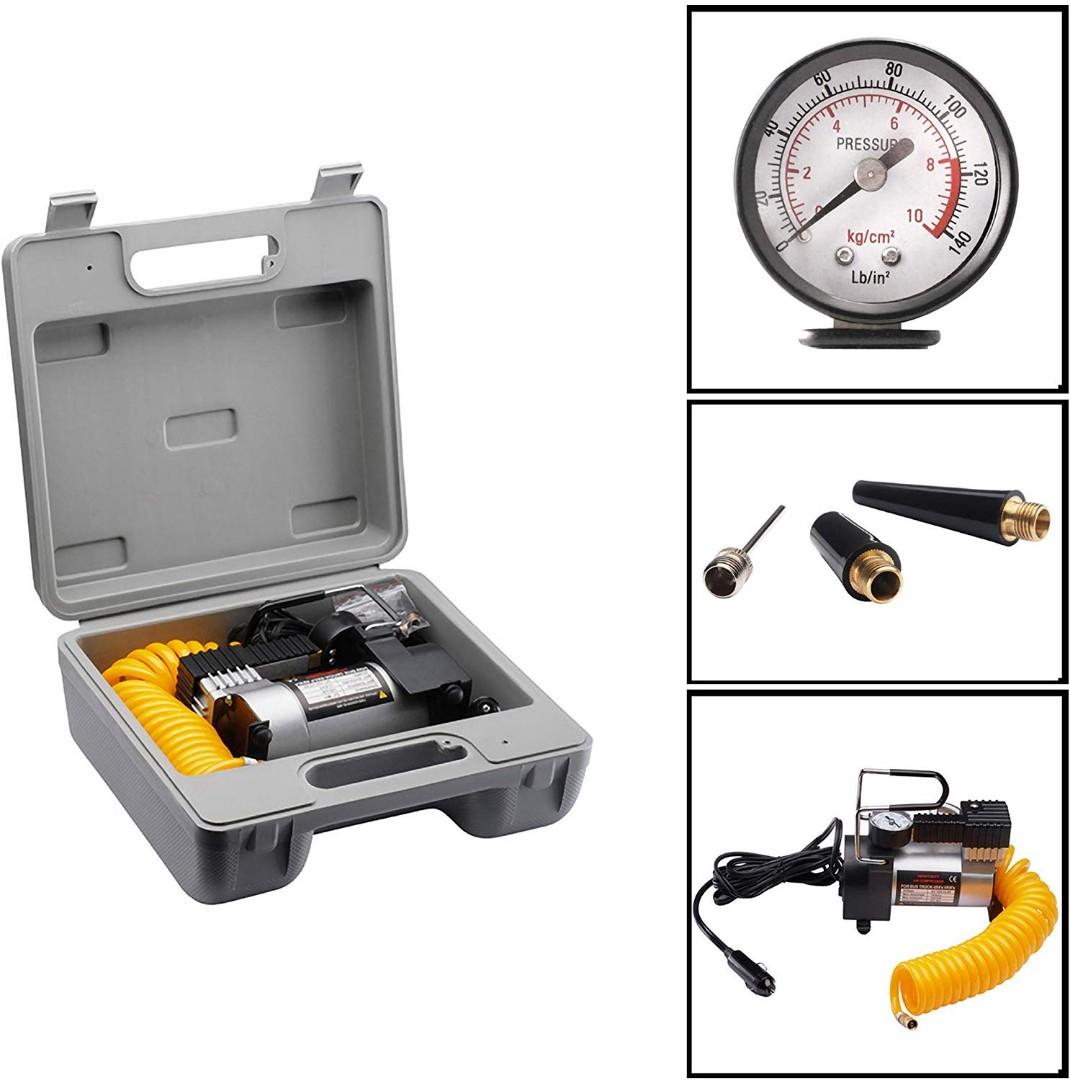 Rad Sportz Heavy Duty 12 Volt Electric Tire Air Pump With Gauge