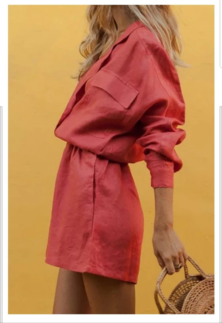 red short suit set
