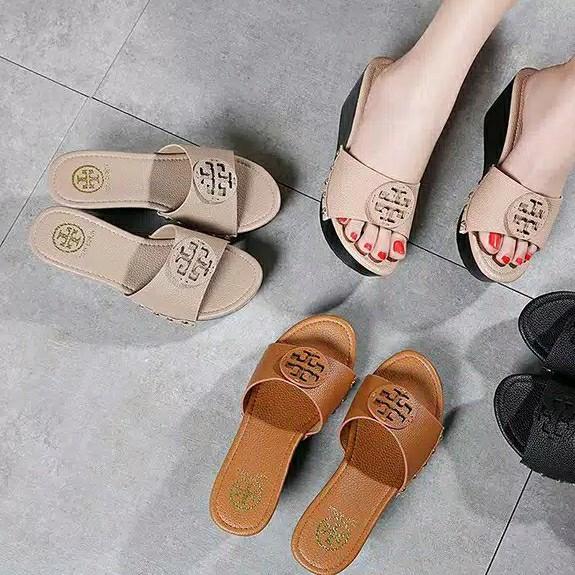 Sepatu wedges online tory burch