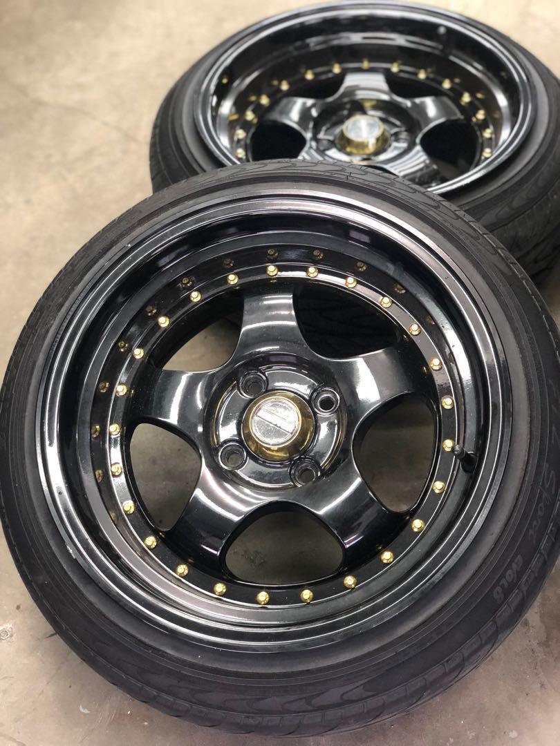 Sport Rim Work S1 15x8jj tayar 165/50/15, Auto Accessories on Carousell
