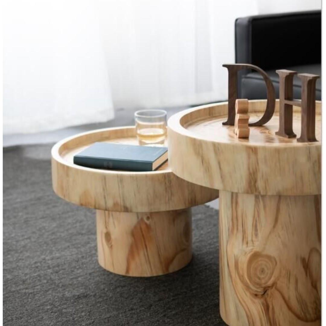 Ss 008 Solid Wood Tree Stump Coffee Side Table Furniture Tables