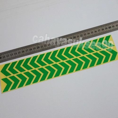 Stiker Motor Safety Sign Arrow Hijau Polos 30cm Sticker Body
