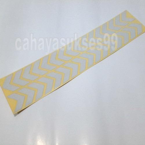Stiker Motor Safety Sign Arrow Putih Polos 30cm Sticker Body