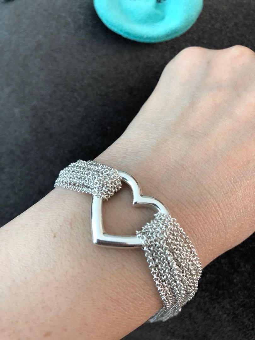 Tiffany mesh outlet heart bracelet