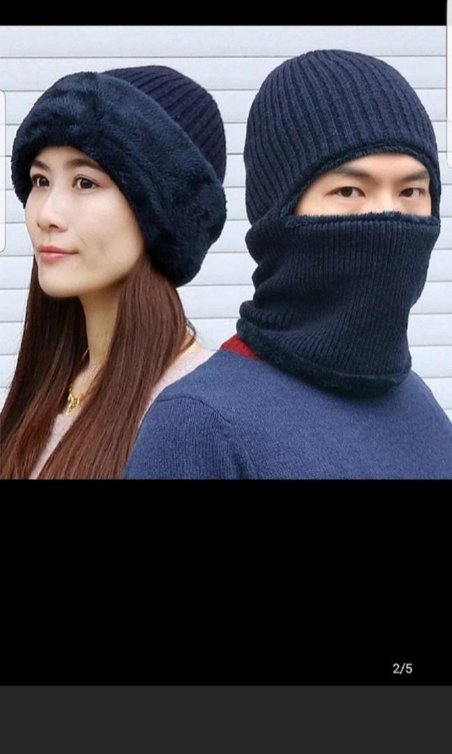 stocking cap with face mask