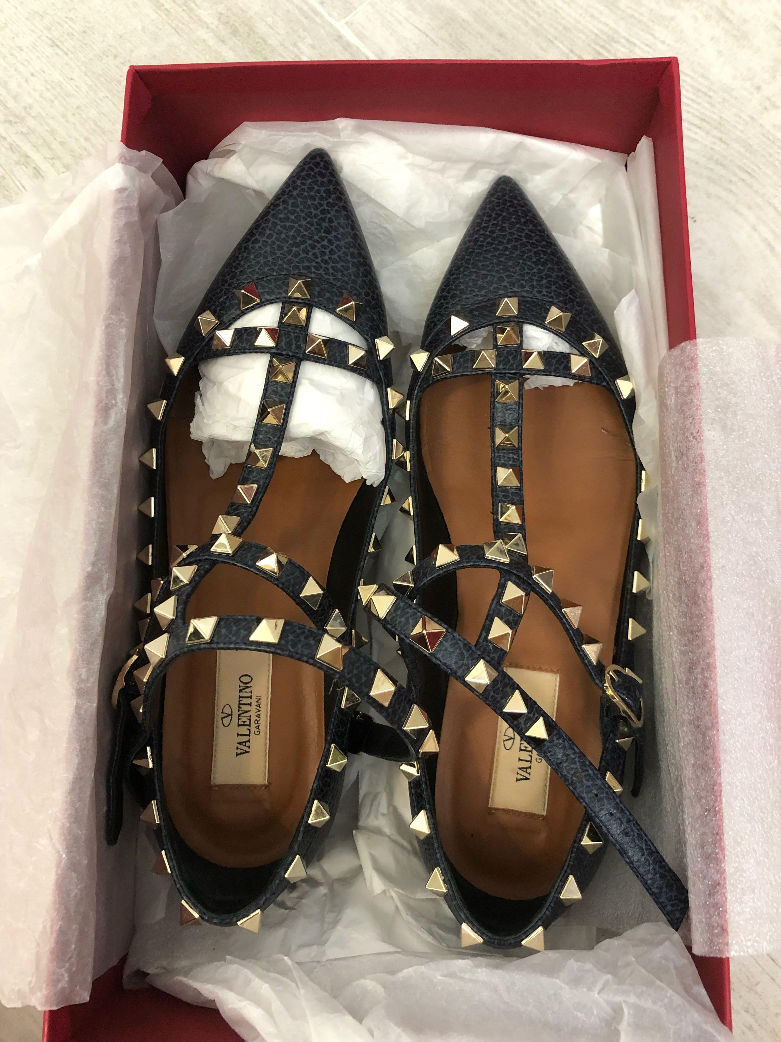 valentino studded flats