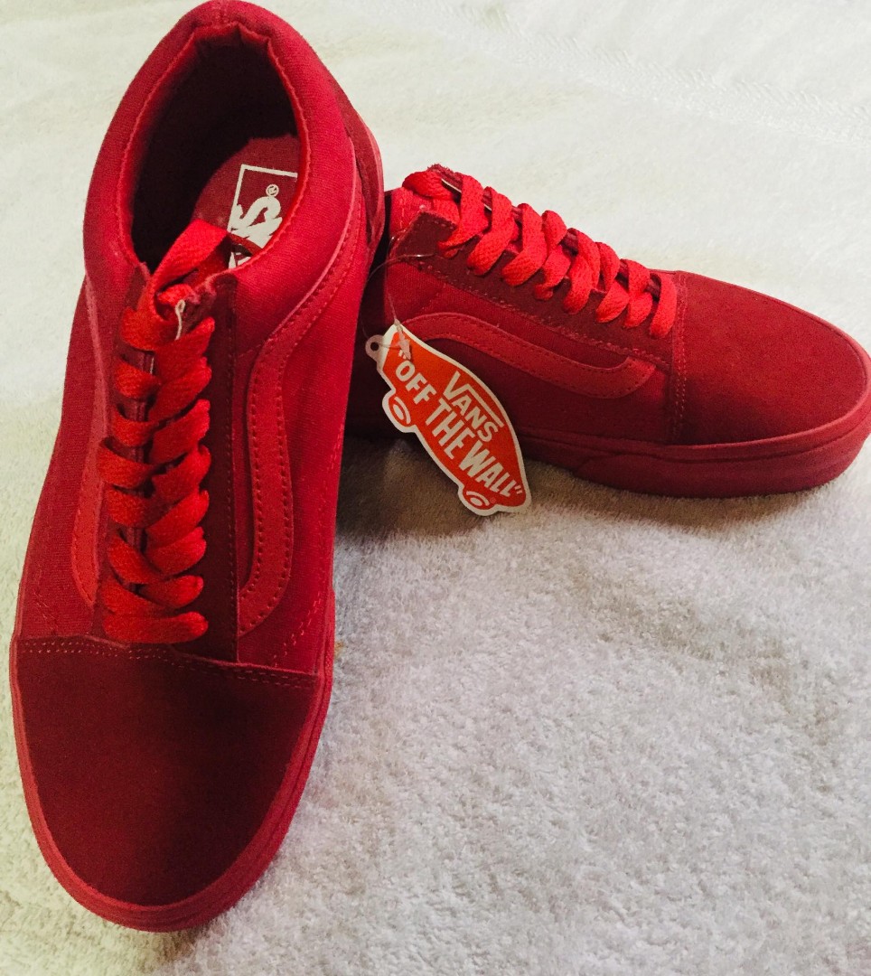 all red vans old skool