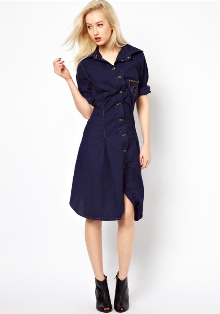 Vivienne Westwood Anglomania Heart Neck Denim Dress