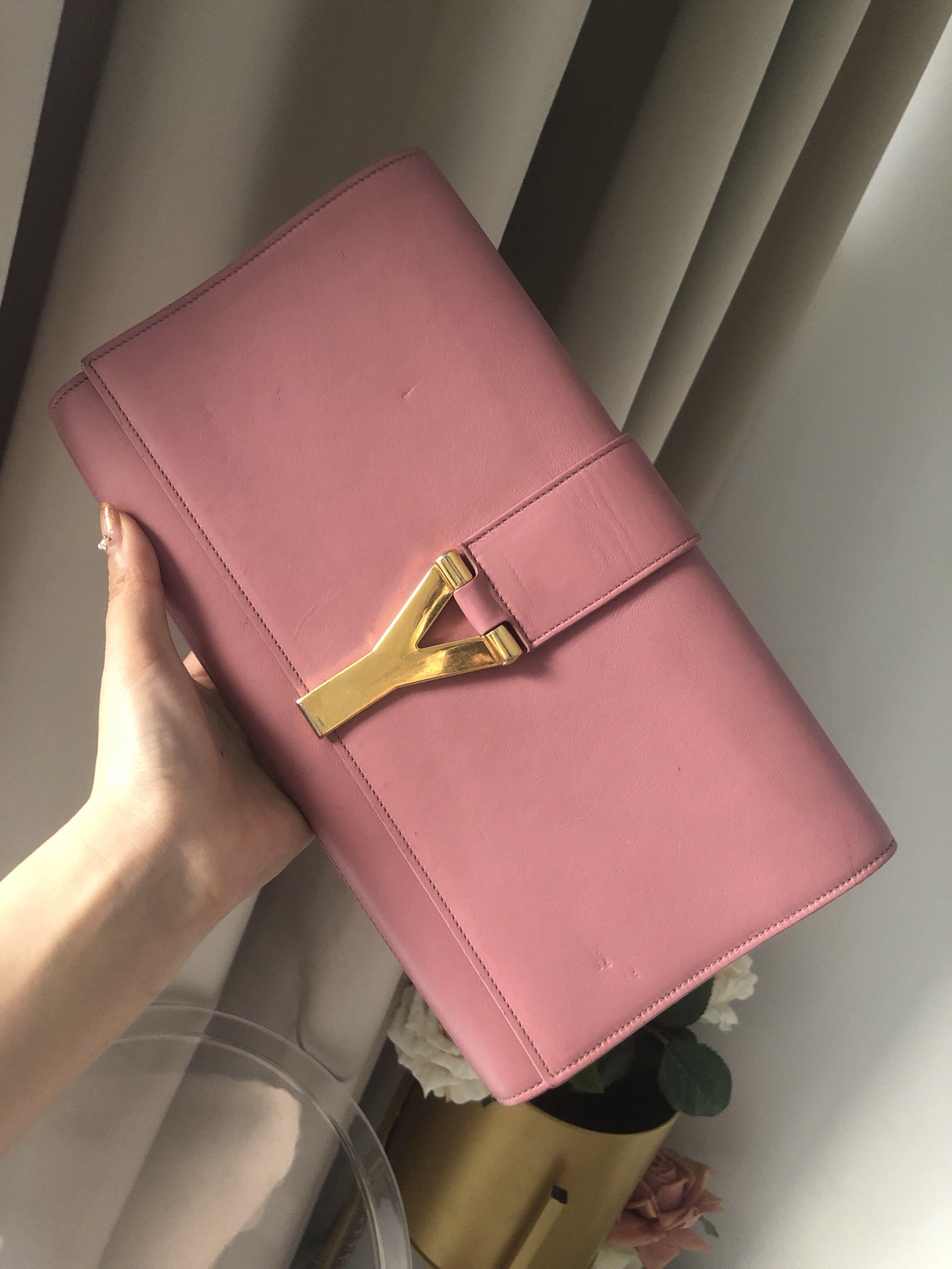 ysl pink clutch bag
