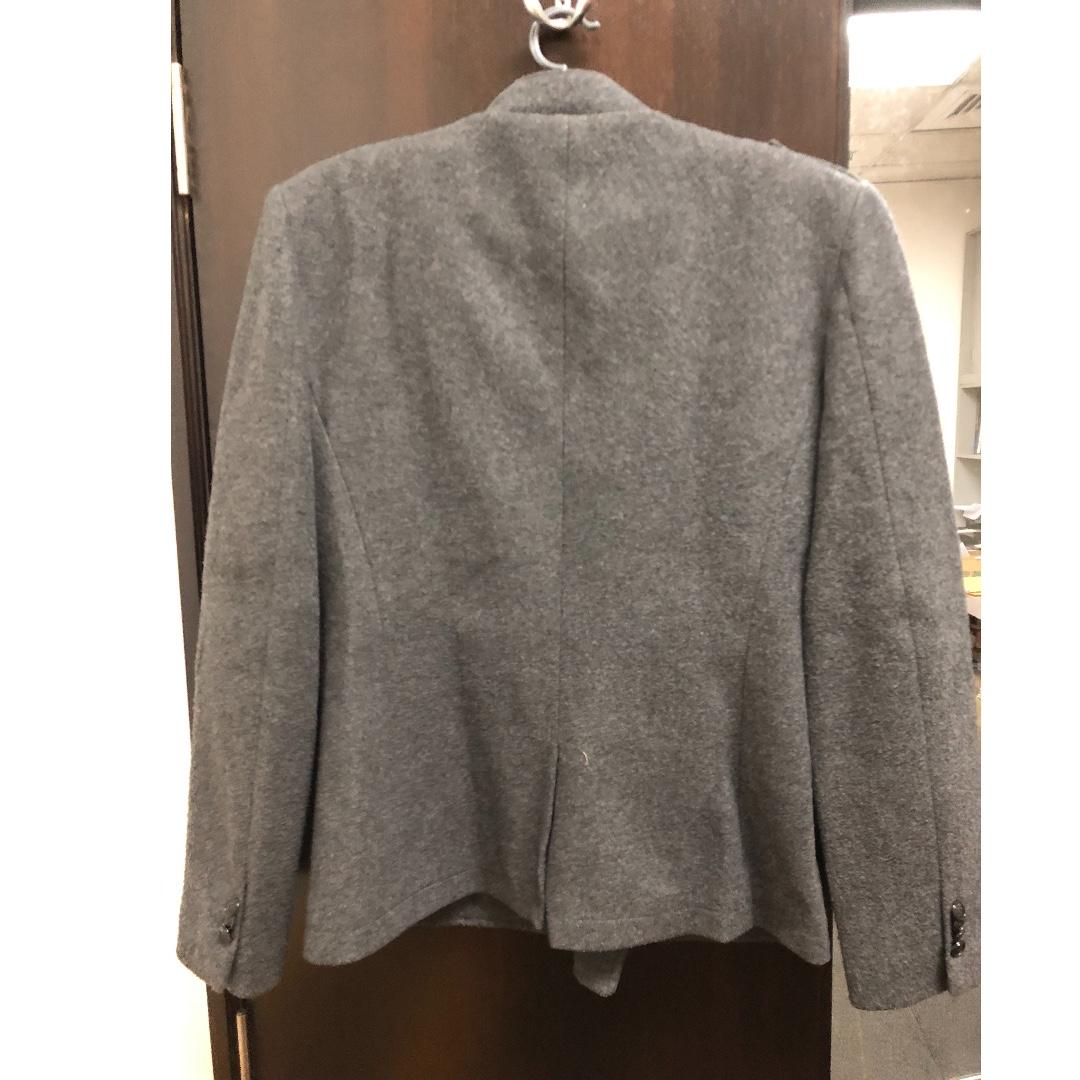 Mens grey coat zara sale
