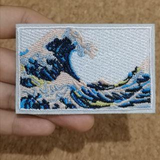 Wave sea ocean iron on patch